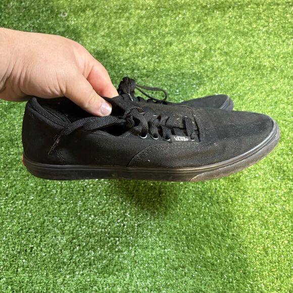 Vans Classic Low Top Low Pro Authentic Canvas Sneaker Shoes in Black Size 9 - Picture 1 of 6